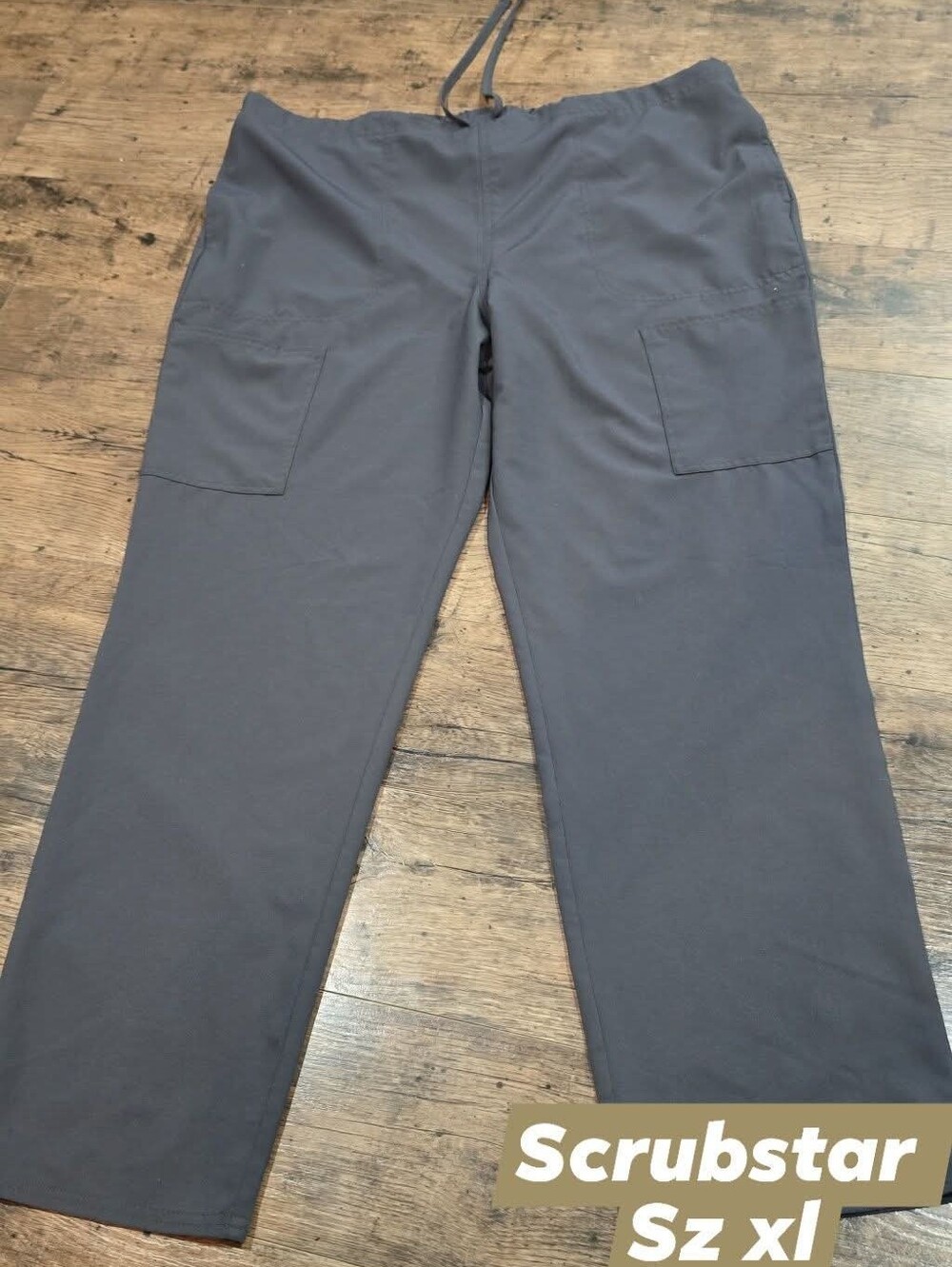 Scrubstar Men’s Dark Gray Cargo Scrub Pants Sz Xl